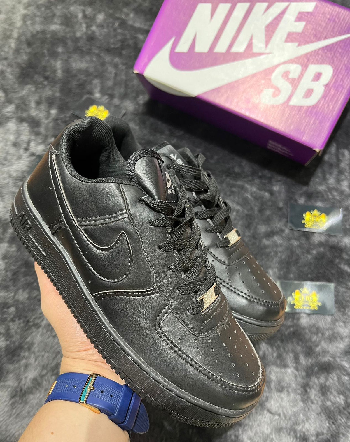 Air Force Preto lançamento + Relógio de Brinde