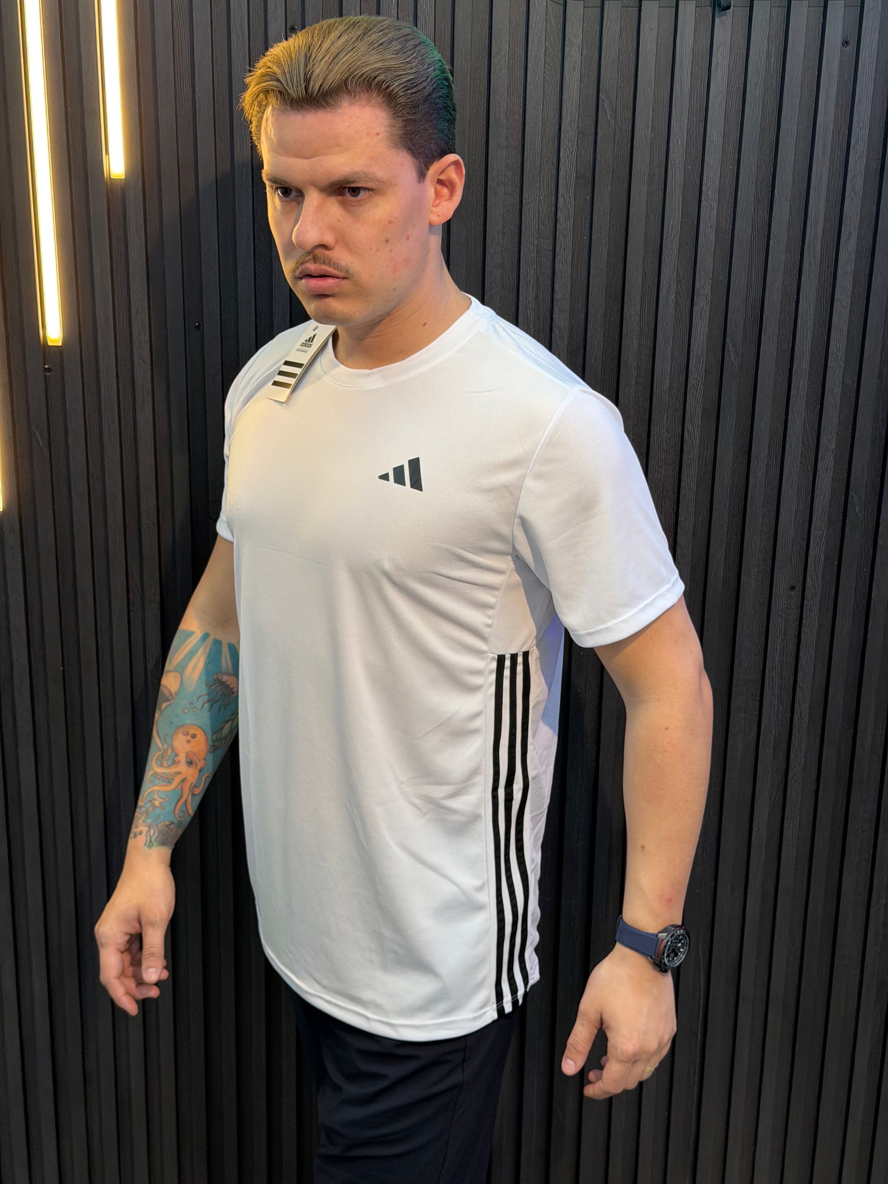 Camiseta Dri-fit - Adidas 3 faixa