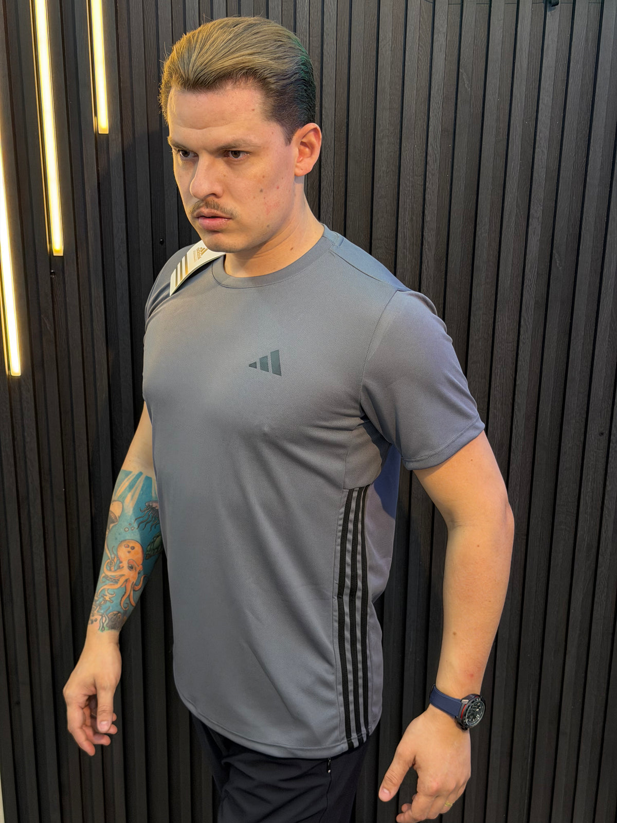 Camiseta Dri-fit - Adidas 3 faixa