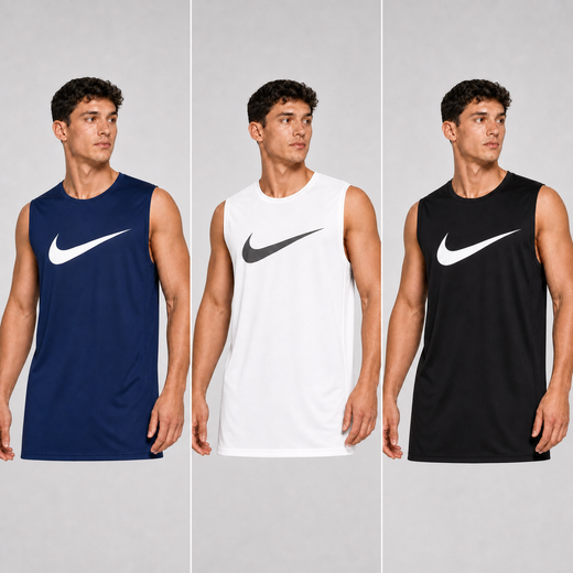 Kit 3 Regatas Nike Dri-Fit