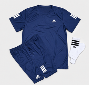 Kit Adidas Dri-Fit: Camiseta + Shorts + Meia