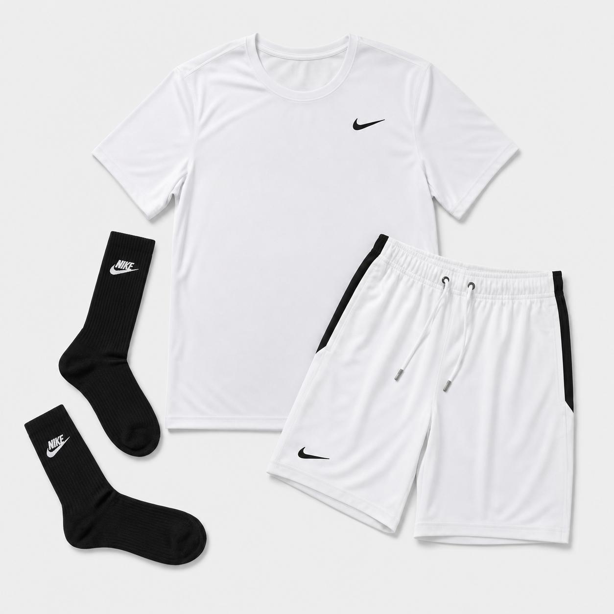 Kit Nike Dri-Fit: Camiseta + Shorts + Meia