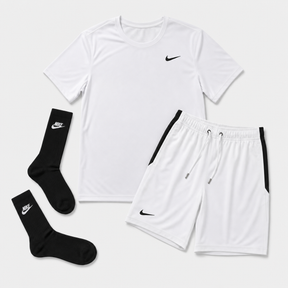 Kit Nike Dri-Fit: Camiseta + Shorts + Meia