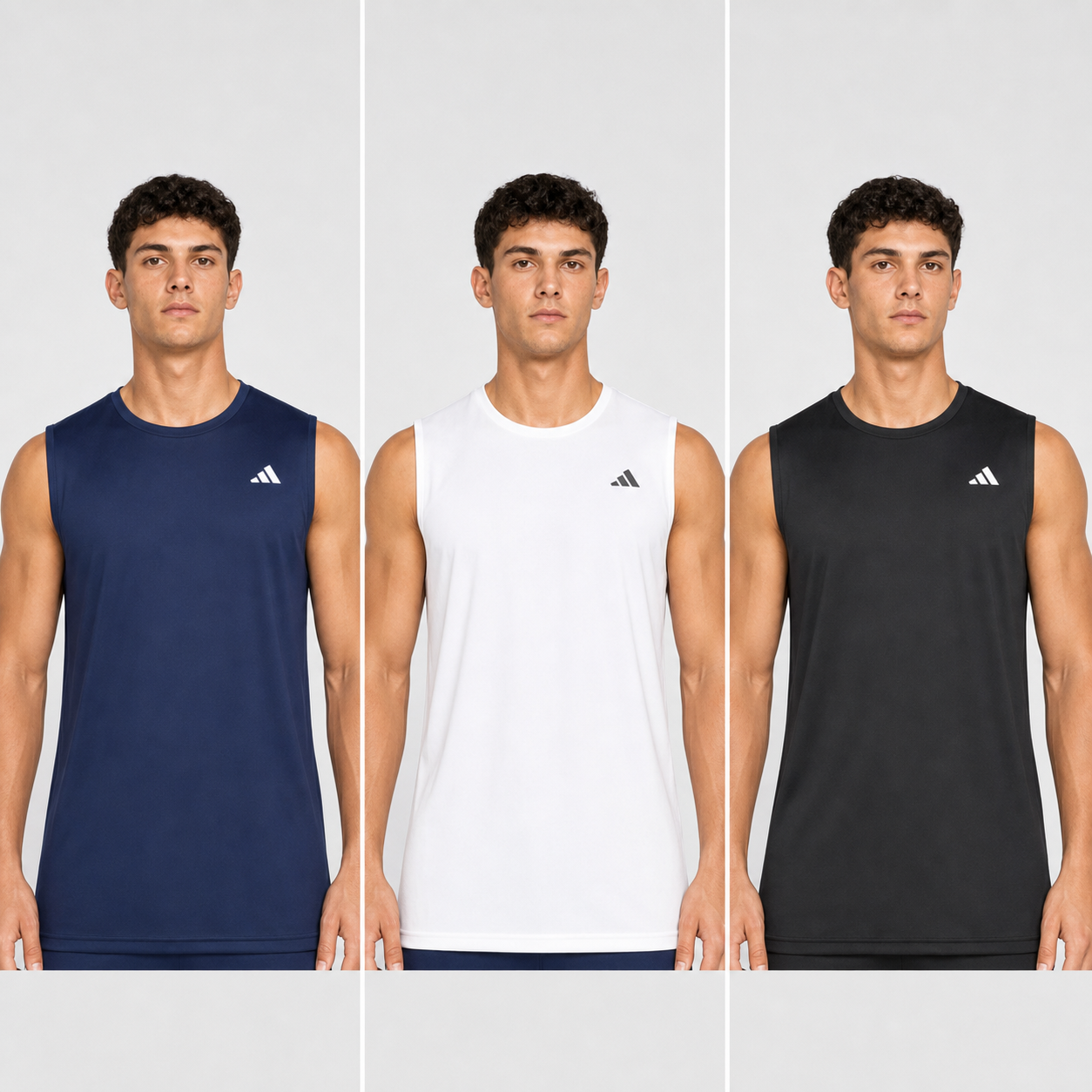 Kit 3 Regatas Adidas Dri-Fit
