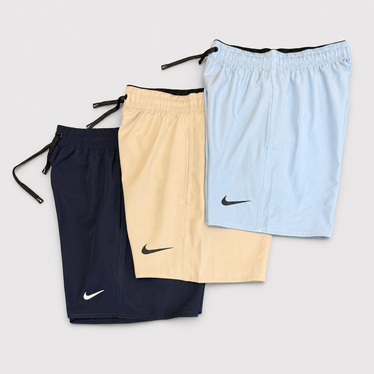 Kit 3 Bermudas Nike Dri-Fit corte reto Masculinas