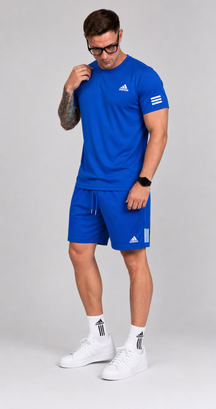 Kit Adidas Dri-Fit: Camiseta + Shorts + Meia
