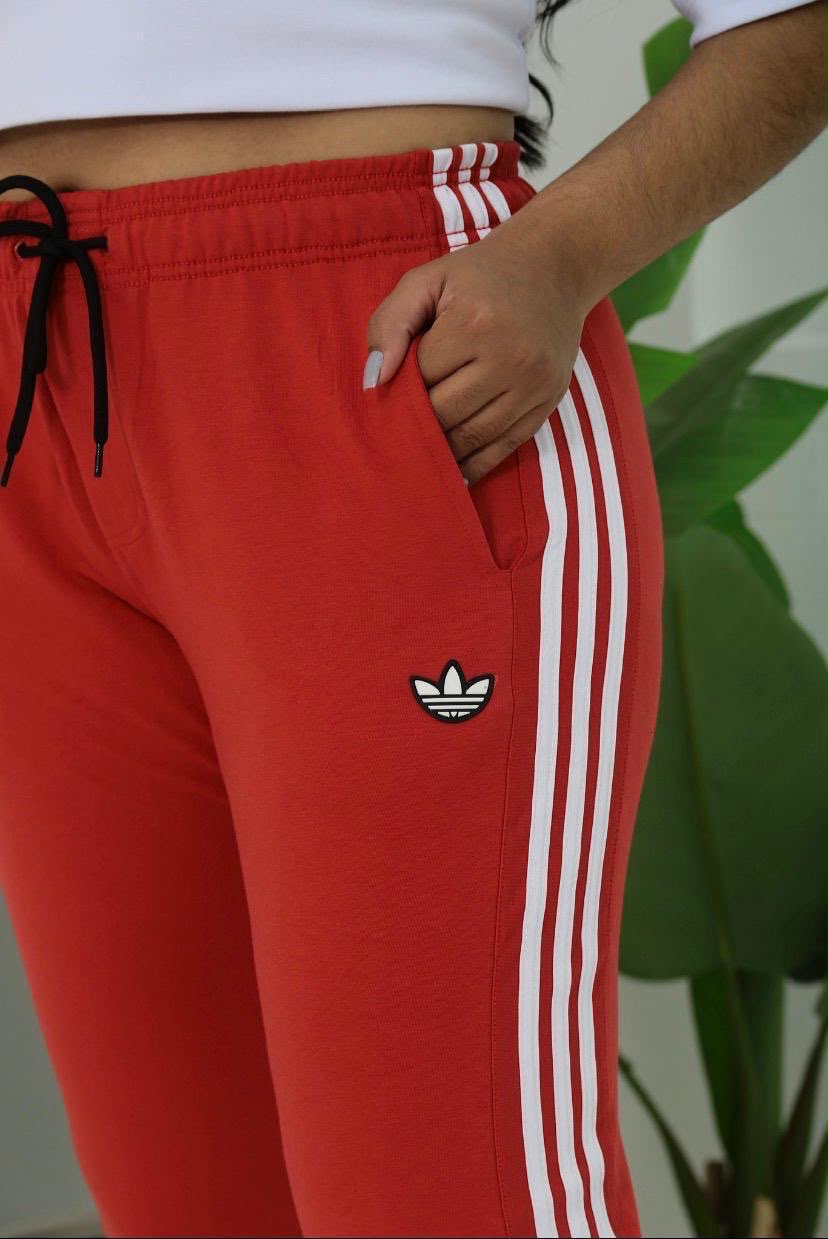 Calça Moletinho 3 Stripes Adidas Originals - Feminino