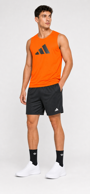 Kit Adidas Dri-Fit: Regata + Shorts + Meia (Modelo 1)