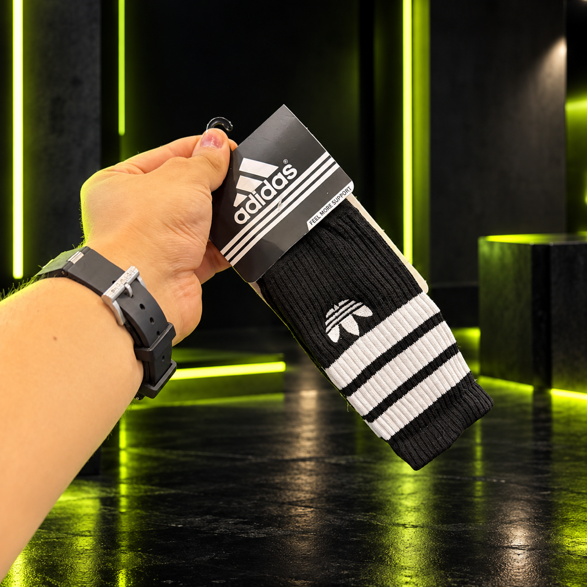 Par de meia longa Algodão - Adidas