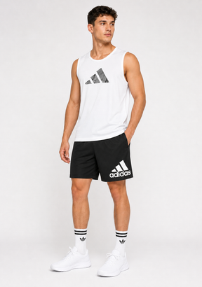Kit Adidas Dri-Fit: Regata + Shorts + Meia (Modelo 1)