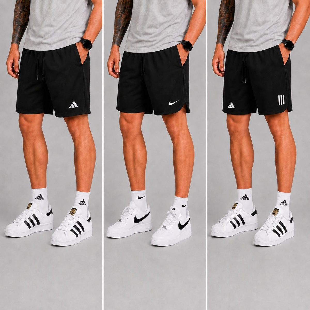 Kit 3 Shorts Dri-Fit Preto - Os Mais Vendidos