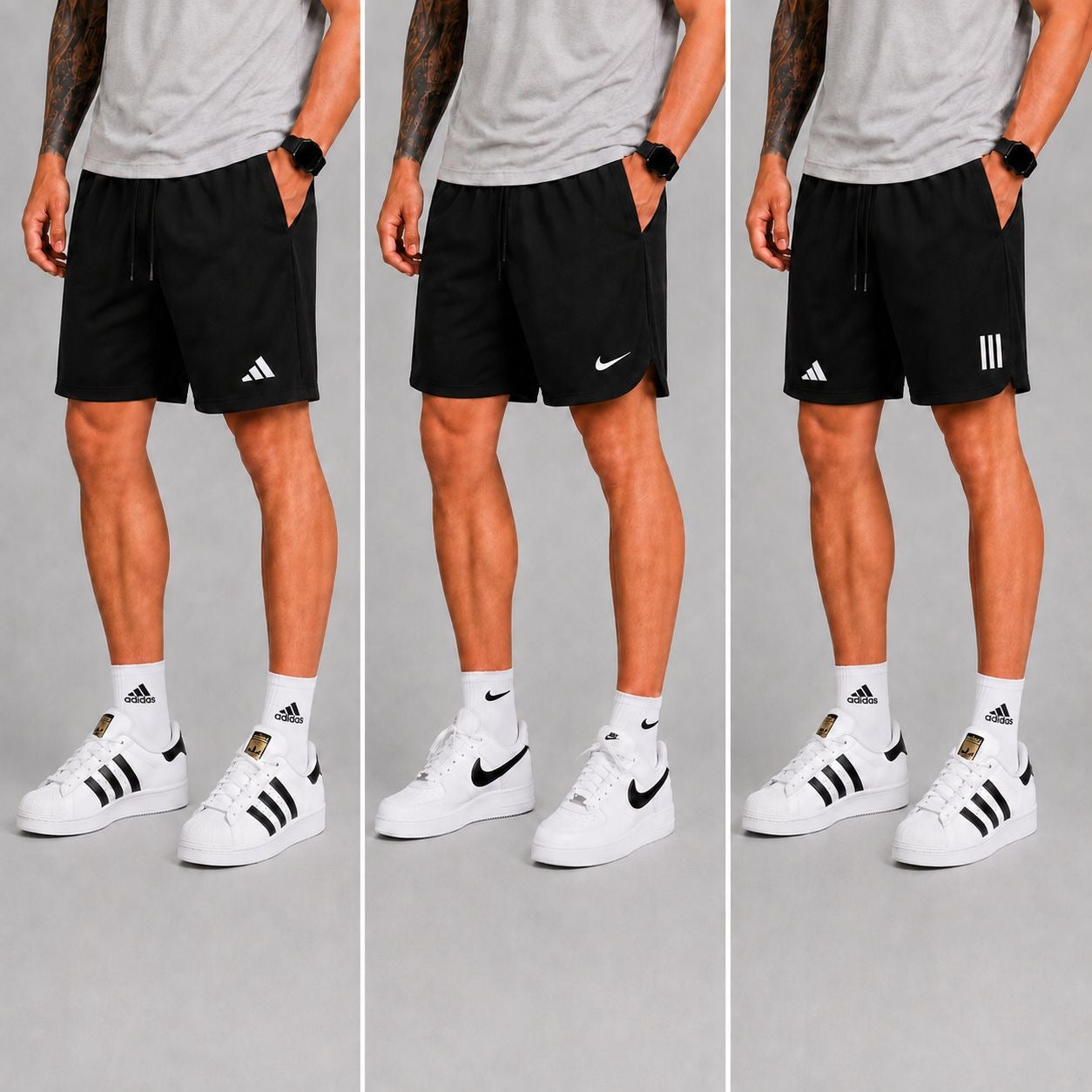 Kit 3 Shorts Dri-Fit Preto - Os Mais Vendidos