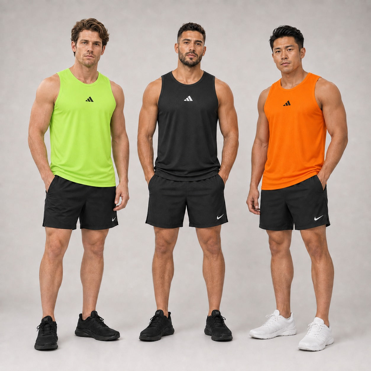 Kit 3 Regatas Dri-Fit Adidas