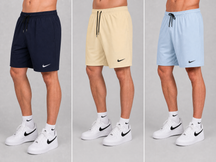 Kit 3 Bermudas Nike Dri-Fit corte reto Masculinas