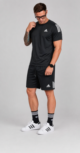 Kit Adidas Dri-Fit: Camiseta + Shorts + Meia